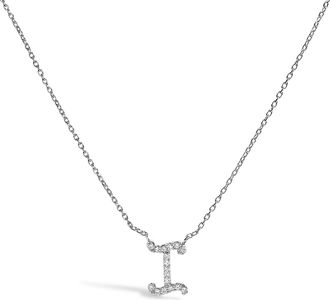 House of Brilliance 14K Yellow Gold Diamond Accent K Initial Script Style Pendant Necklace