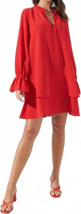 Sugarlips Karyssa Double Layer Trapeze Dress In Red