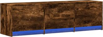 vidaXL Mueble De Tv Roble Ahumado Madera De Ingenier&iacute;a Vidaxl