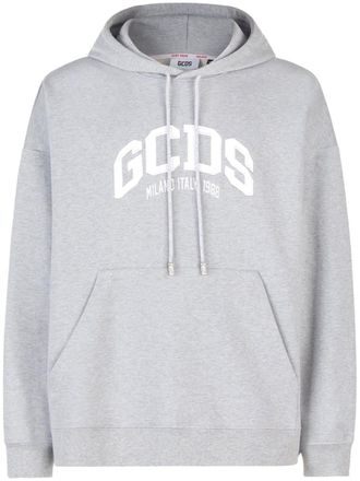 GCDS 1988 logo-print hoodie - unisex - Cotton/Polyester - L - Grey