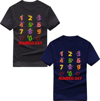 Generic Kids Number Day T-Shirt Math Day, School wear, Math Class Gift Tee Top (Black, 12 Years)