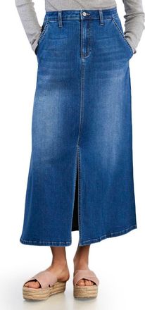 HINT OF BLU Denim Maxi Skirt in Deep Blue at Nordstrom, Size 30