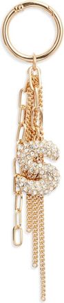 Chelsea28 Pav&eacute; Crystal Inital Bag Charm in S- Clear- Gold at Nordstrom