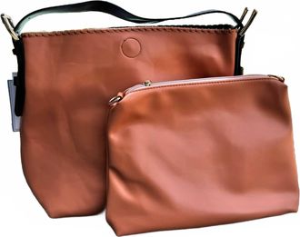 Jen & Co. Womens Alexa Canvas Hobo Bag With Carry Pocket In Apricot
