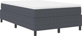 vidaXL Box Spring Bed Dark Grey and White 203 x 120 x 60 cm Vidaxl