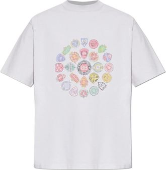 Balenciaga T-shirt met kleurrijke print - Heren - T-shirts - Wit - XS - Katoen - Tops