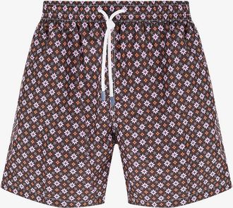 Fedeli Technischer Badeshort mit Print Madeira