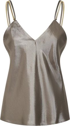 Max Mara Sleeveless Tops, female, Brown, Size: XS Top Canottiera