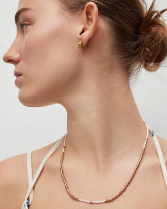 AllSaints Brass Amelie Small Bead Necklace, Size: One Size