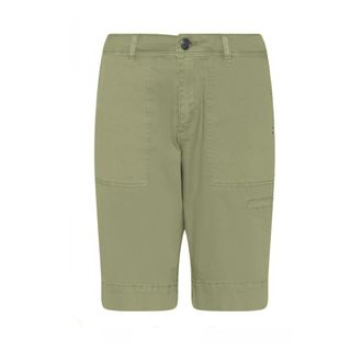 C.Ro Groene shorts met zakken en zachte stof - Dames - Korte Broeken - Groen - 4XL - Katoen - Korte Broeken