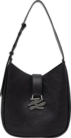 Karl Lagerfeld Hobo Bag - Dames - Schoudertassen - Zwart - ONE Size - Leer - Tassen