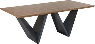 Beliani Mesa De Comedor Tapa De Madera Oscura Patas De Metal Negro 200 X 100 Cm Industrial Sintra