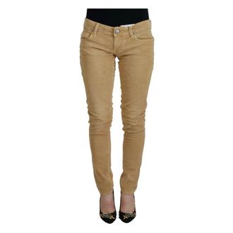 Acht Slim-fit Trousers, female, Brown, Size: W26 Low Waist Corduroy Pants