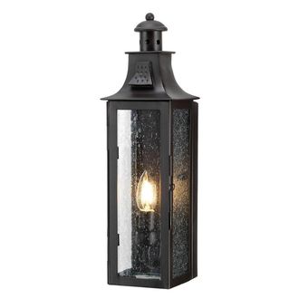 Netlighting Stow 1 Light Outdoor Wall Lantern Light Old Bronze IP44 E14 in Brown