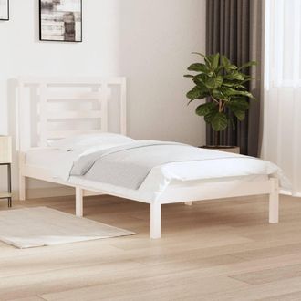 vidaXL Vidaxl - Estructura De Cama Sin Colch&oacute;n Madera De Pino Blanca 90x200 Cm