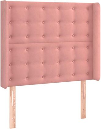 vidaXL Cabecero Con Orejas De Terciopelo Rosa 83x16x118/128 Cm Vidaxl