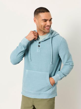 Fat Face FatFace Chambray Blue Beach Half Neck Hoodie
