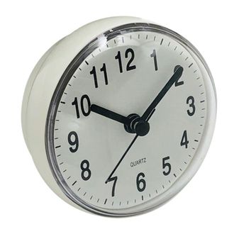 OEM Mini Reloj De Pared Con Ventosa Antivaho Para Ba&ntilde;o, Cocina, Aseo, Funciona Con Pilas, Reloj De Mesa De Cuarzo (blanco)