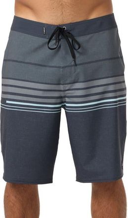 O'Neill Hyperfreak Heat Stripe Swim Trunks in Phantom at Nordstrom, Size 36