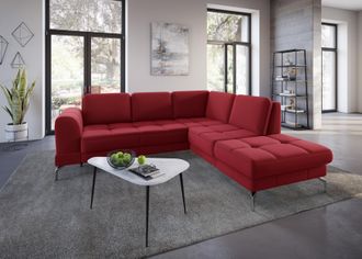 Sit&more Ecksofa »Bendigo L-Form« inklusive Sitztiefenverstellung, Bodenfreiheit 15 cm, in 2 Fussfarben