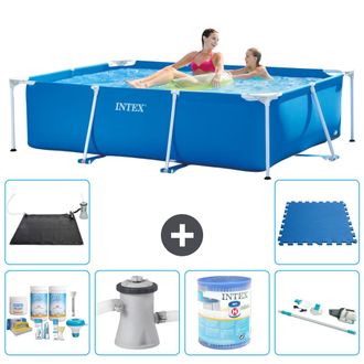 Intex Piscina Con Estructura Rectangular - 220x150x60 Cm - 7-piezas S40042