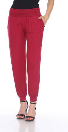 White Mark Womens Harem Pants In Brick Red
