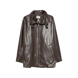 System High-neck Zip-up Biker Jacket