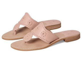 Jack Rogers Jacks Flat Sandal Womens Sandals Rose Cloud : 5.5 M, Leather