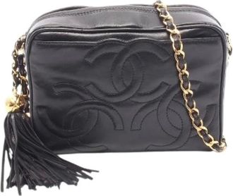Chanel Borsa a spalla Pre-owned Triple Coco Mark in pelle di agnello - - Pre-owned - Donna - Nero - ONE SIZE