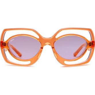Vada Jewelry Futuro Sunglasses in Peach at Nordstrom