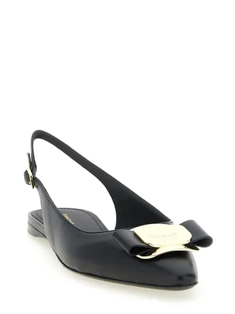 Ferragamo Zelmy Slingback Flat - Black