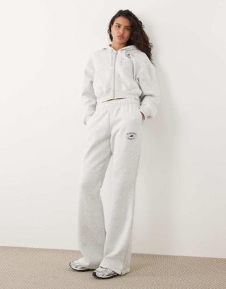 New Balance pantaloni della tuta in pile reinventati grigi-Grigio