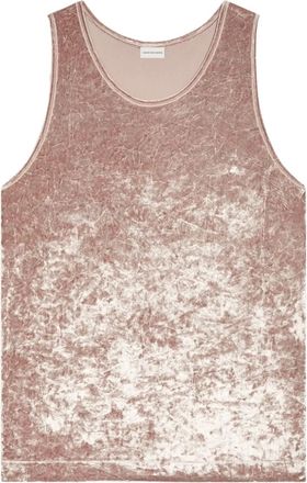 Dries Van Noten Canotta in velluto - Rosa