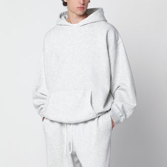 SKIMS Felpa con cappuccio grigia chiara in cotone felpato