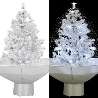 vidaXL Vidaxl - Rbol De Navidad Con Nieve Con Base En Paraguas Blanco 75 Cm