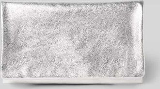 Abro Abro Clutch aus echtem Leder Modell Mimosa in Silber, Gr&ouml;&szlig;e 1