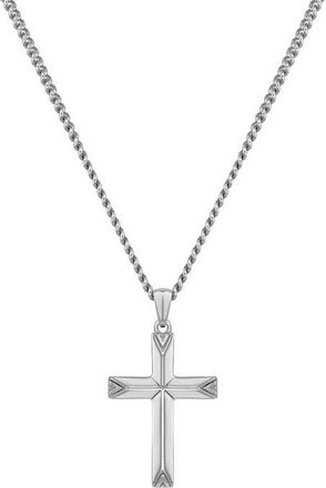 Vincero Cross Pendant Necklace in Silver at Nordstrom