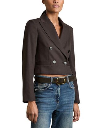Reiss Orianna Cropped Wool-Blend Blazer