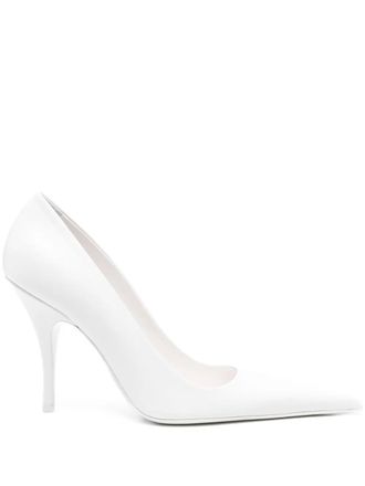 VETEMENTS 100mm pointed-toe stiletto pumps - women - Calf Leather/Rubber/Calf Leather/Calf Leather - 38 - White