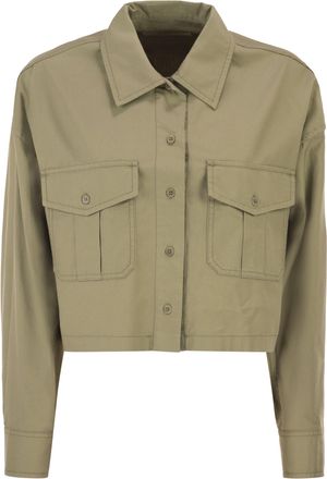 Max Mara Weekend Maxmara Wkdaccenni boxy overhemd van katoenpanama