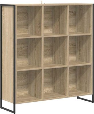 vidaXL Book Cabinet Sonoma 99.5 x 30 x 108.5 cm Engineered Wood vidaXL