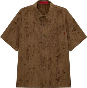 Acupuncture Camicia a maniche corte - - Shirts - Uomo - Marrone - XS