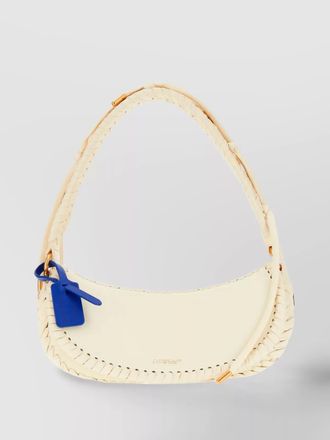 Off-white edge leather shoulder bag