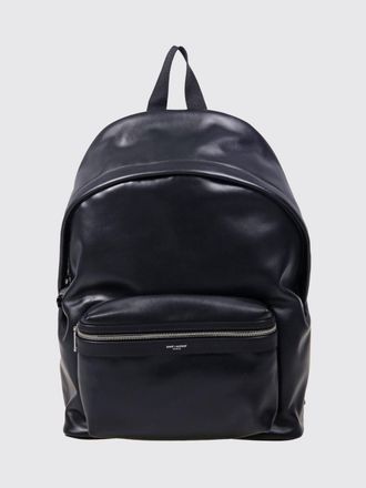 Saint Laurent Zaino City in pelle di vitello liscia con logo laminato