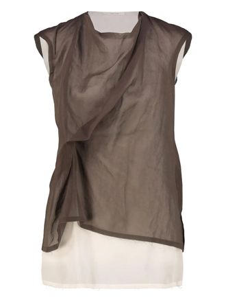 The Row Inawa layered top - women - Cotton - 0 - Brown