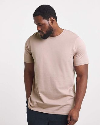 Jacamo Pure Cotton Crew Neck T-Shirt Long