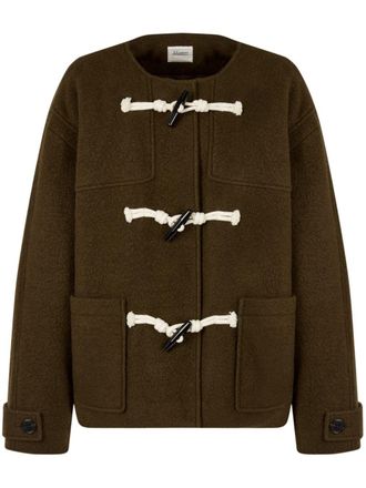 STUDIO TOMBOY toggle-fastening round-neck jacket - Brown