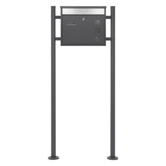 ML Design Buz&oacute;n de acero inoxidable antracita moderno