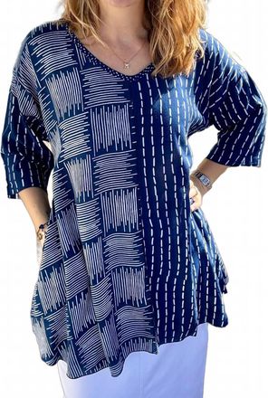 Iguana Kiana Flowy And Funky Top In Blue