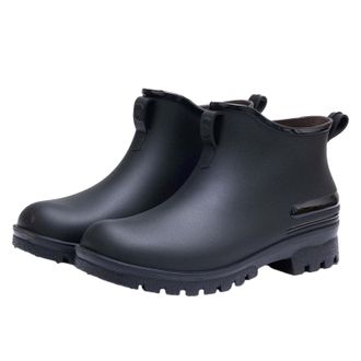 Generic Mens Ankle Rain Boots Lightweight, Outdoor Boot Waterproof Casual Shoes Low Heel Walking Boots Slop On Trekking Shoe Anti Slip Hiking Boot Fashion Wal